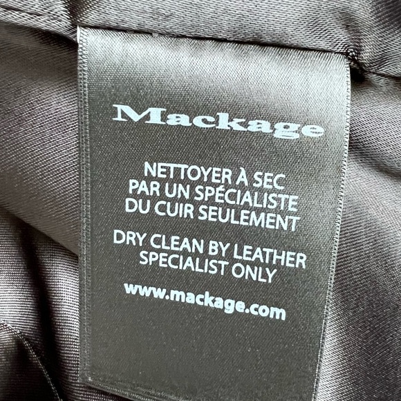 Mackage Kenya Black Pebbled Leather Motorcycle Jacket - Picture 7 of 9